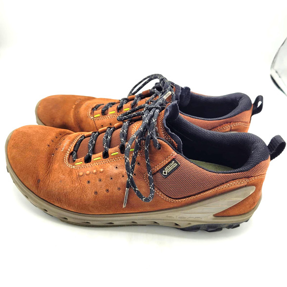 ECCO Brown Biom Venture Gorotex Surround Leather Hiking Shoes Men\'s Size 42‎